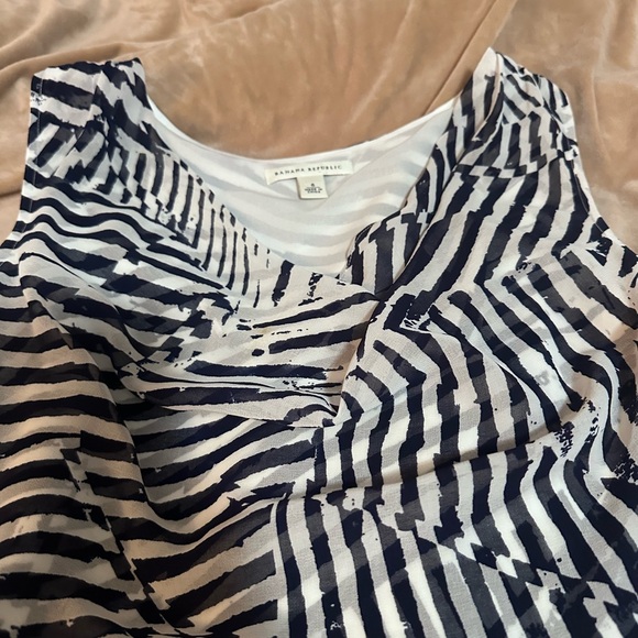 Banana Republic Monochrome Striped Dress 6 - Picture 2 of 4